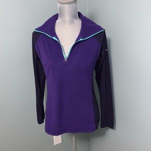 COLUMBIA women’s size small 1/4 zip pullover fleece sweatshirt long sleee
